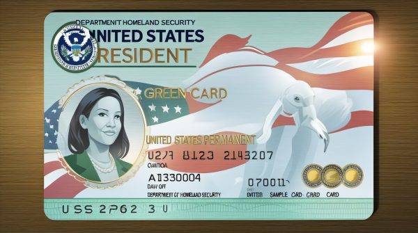 USA Green Card PSD Template V1