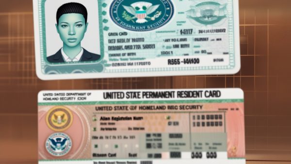 USA Permanent Resident card PSD Template